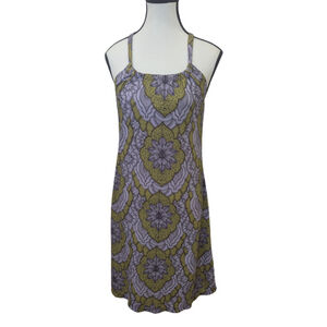 Prana Boho Floral Yoga Dress | Shelf-Bra Stretch Travelwear Print XS (Est.)